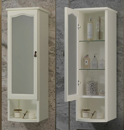 Шкаф Opadiris Риспекто подвесной, одностворчатый, слоновая кость, левый, с матовым стеклом 00-00006079 Шкаф Opadiris Риспекто подвесной, одностворчатый, слоновая кость, левый, с матовым стеклом 00-00006079