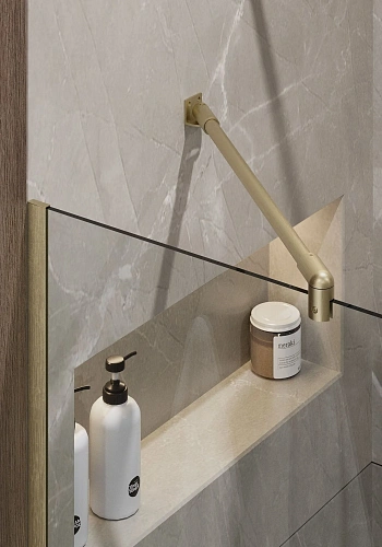 Душевая перегородка Timo TP-1190/17C-8 в узком профиле золото 1950x1190, стекло прозрачное 8 мм Душевая перегородка Timo TP-1190/17C-8 в узком профиле золото 1950x1190, стекло прозрачное 8 мм