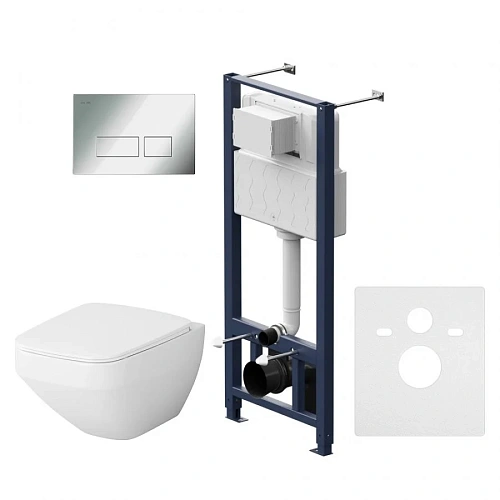 Комплект инсталляции AM.PM Inspire V2.0 IS47051.50A1700 с унитазом FlashСlean с сиденьем микролифт и клавишей белый Комплект инсталляции AM.PM Inspire V2.0 IS47051.50A1700 с унитазом FlashСlean с сиденьем микролифт и клавишей белый