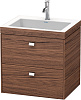 Картинка анонса товара «тумба с раковиной duravit brioso br4605o1021 60 см орех темный»