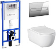 Комплект унитаза Allen Brau Priority 00301296/8.9466.0.000.000.1 (00316508) с инсталляцией, белый глянец