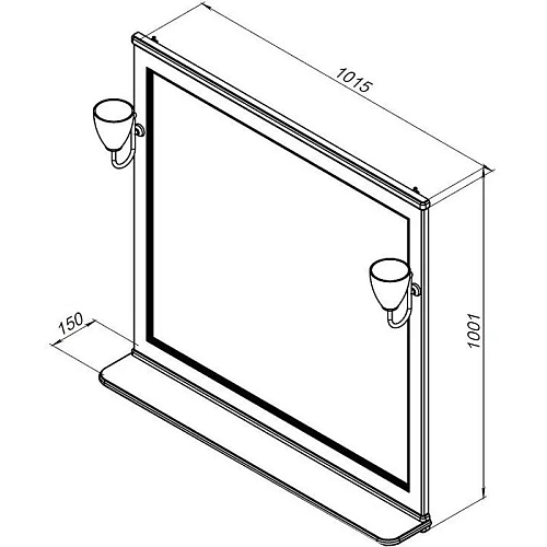 Зеркало Aquanet Валенса NEW 105 белый 00238830 Зеркало Aquanet Валенса NEW 105 белый 00238830
