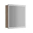 Картинка анонса товара «зеркальный шкаф sancos mirror mi80eg 790x150х740 мм, с led подсветкой, дуб галифакс натуральный»
