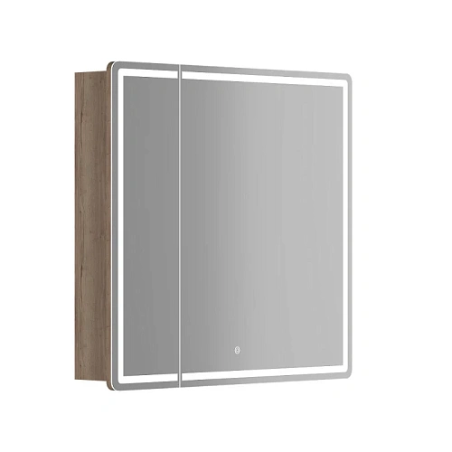 Зеркальный шкаф Sancos Mirror MI80EG 790x150х740 мм, с LED подсветкой, дуб галифакс натуральный Зеркальный шкаф Sancos Mirror MI80EG 790x150х740 мм, с LED подсветкой, дуб галифакс натуральный