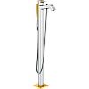 Смеситель для ванны Hansgrohe напольный, с рычаговой рукояткой 31445090, хром/под золото