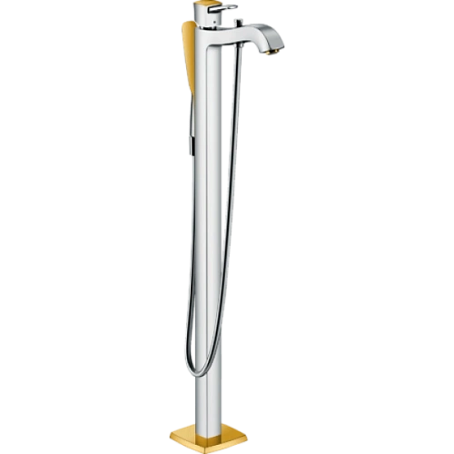 Смеситель для ванны Hansgrohe напольный, с рычаговой рукояткой 31445090, хром/под золото Смеситель для ванны Hansgrohe напольный, с рычаговой рукояткой 31445090, хром/под золото