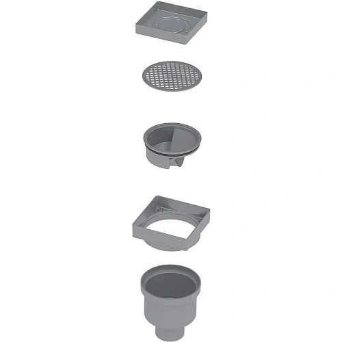 Душевой трап BERGES водосток напольный Trend Keramik 100x100 под керамическую плитку, D50 вертикальн 093003 Душевой трап BERGES водосток напольный Trend Keramik 100x100 под керамическую плитку, D50 вертикальн 093003