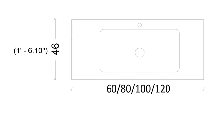 Раковина Armadi Art VALLESSI 120 белая 838-120-W Раковина Armadi Art VALLESSI 120 белая 838-120-W