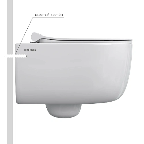 Комплект инсталляции BERGES NOVUM с клавишей смыва белая L1, унитазом Ego Rimless и сиденьем Okus Slim SO 043309 Комплект инсталляции BERGES NOVUM с клавишей смыва белая L1, унитазом Ego Rimless и сиденьем Okus Slim SO 043309