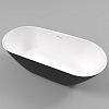 Картинка анонса товара «ванна из искусственного камня whitecross coral x 170x77 (черный/белый мат) искусственный камень 0203 0203.170077.20100»