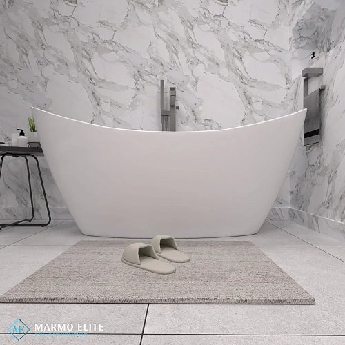 Ванна отдельностоящая Marmo-Elite Вентура VBA167-77 1670x770 из искусственного камня, без перелива, глянцевая Ванна отдельностоящая Marmo-Elite Вентура VBA167-77 1670x770 из искусственного камня, без перелива, глянцевая