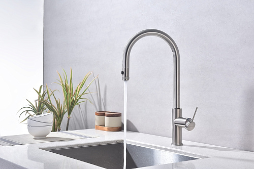 Смеситель для кухни Paulmark Galant брашированная сталь Ga213077-BS Смеситель для кухни Paulmark Galant брашированная сталь Ga213077-BS