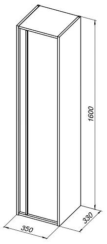 Шкаф-пенал Aquanet Lino 35 Дуб Веллингтон 00253914 Шкаф-пенал Aquanet Lino 35 Дуб Веллингтон 00253914