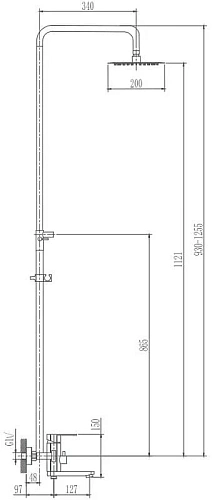 Душевая система Haiba HB24806 Душевая система Haiba HB24806