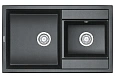 Кухонная мойка Granula 8201, ШВАРЦ (чёрный металлик), кварц 820x500 Кухонная мойка Granula 8201, ШВАРЦ (чёрный металлик), кварц 820x500