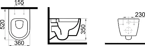 Комплект Унитаз подвесной STWORKI Ноттвиль SETK3104-2616 безободковый, с микролифтом, черный + Систе 587757 Комплект Унитаз подвесной STWORKI Ноттвиль SETK3104-2616 безободковый, с микролифтом, черный + Систе 587757