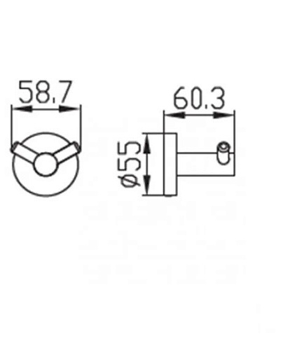 Крючок Kaiser Classic KH-2002 хром из латуни Крючок Kaiser Classic KH-2002 хром из латуни