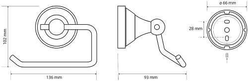 Держатель туалетной бумаги Bemeta KERA 144712027 Держатель туалетной бумаги Bemeta KERA 144712027