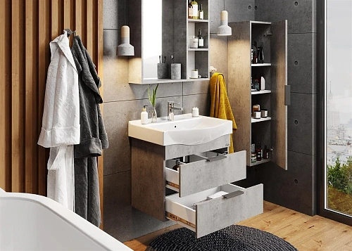 Зеркальный шкаф Onika ДЕВИС бетон чикаго 65.00У 206542 Зеркальный шкаф Onika ДЕВИС бетон чикаго 65.00У 206542