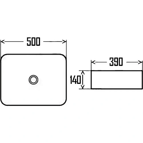 Раковина AQUAme AQM5010 накладная прямоугольная, цвет белый матовый 500x390x140 AQM5010MW Раковина AQUAme AQM5010 накладная прямоугольная, цвет белый матовый 500x390x140 AQM5010MW