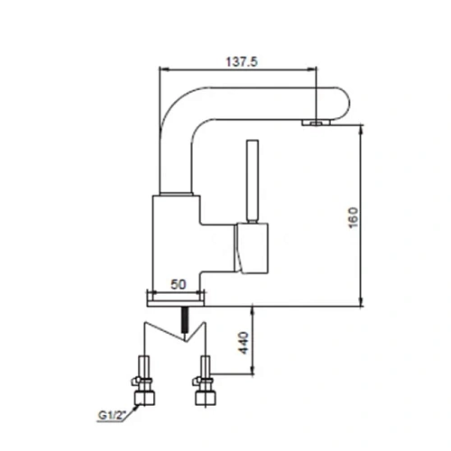 Смеситель для раковины Kaiser Vico 30011 Смеситель для раковины Kaiser Vico 30011