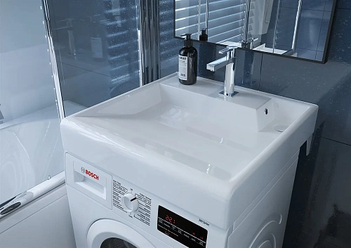 Раковина Kirovit Престиж 60 см для стиральной машины Вн Крв73 Раковина Kirovit Престиж 60 см для стиральной машины Вн Крв73
