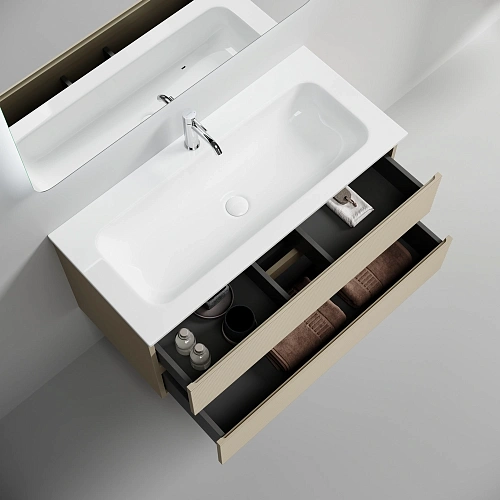 Тумба под раковину SANCOS Folk FL100CP 995х445х500 капучино, подвесная Тумба под раковину SANCOS Folk FL100CP 995х445х500 капучино, подвесная