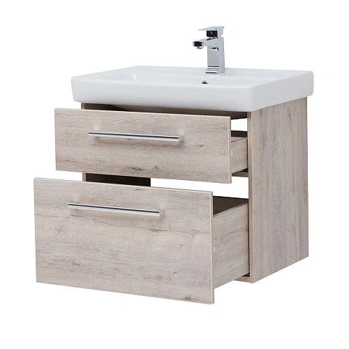 Тумба под раковину DREJA Q MAX, 80 см, подвесная, 2 ящика, дуб кантри 77.0008D Тумба под раковину DREJA Q MAX, 80 см, подвесная, 2 ящика, дуб кантри 77.0008D