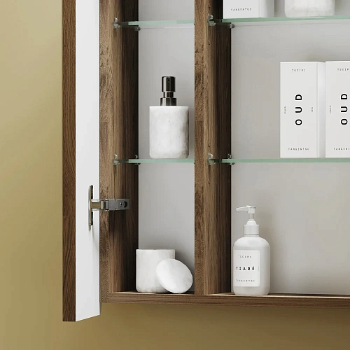 Зеркальный шкаф Sancos Mirror MI70ECH 690x150х740 мм, с LED подсветкой, дуб чарльстон , с розеткой Зеркальный шкаф Sancos Mirror MI70ECH 690x150х740 мм, с LED подсветкой, дуб чарльстон , с розеткой