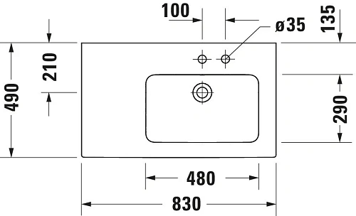 Раковина Duravit ME by Starck 2346830000 Раковина Duravit ME by Starck 2346830000