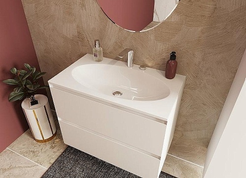 Тумба с раковиной Эстет Malta ФР-00007058 800х450 подвесная 2 ящика Тумба с раковиной Эстет Malta ФР-00007058 800х450 подвесная 2 ящика