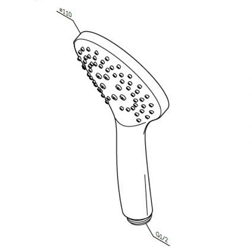 Душевая лейка AM.PM Gem F0290022 110 мм, черный Душевая лейка AM.PM Gem F0290022 110 мм, черный