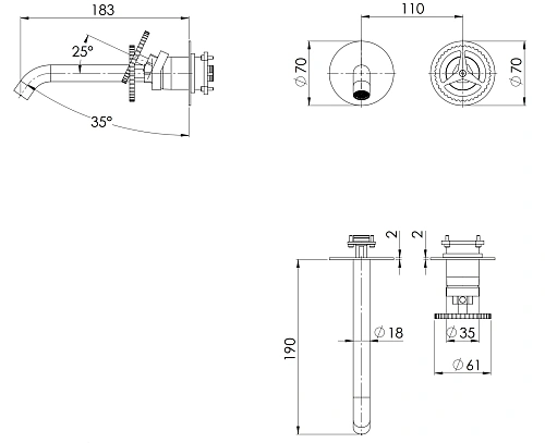 Смеситель для раковины Remer Chrono CH15PLWBCFP, черный брашированный хром Смеситель для раковины Remer Chrono CH15PLWBCFP, черный брашированный хром