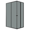 Картинка анонса товара «душевой уголок niagara eco ng-1012-14qt (120x80x190) прямоугольник, раздвиж, профиль черный, стекло тонированное (4мм)»