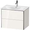 Картинка анонса товара «тумба под раковину duravit xsquare xs432302222 подвесная 71 см белая глянцевый»
