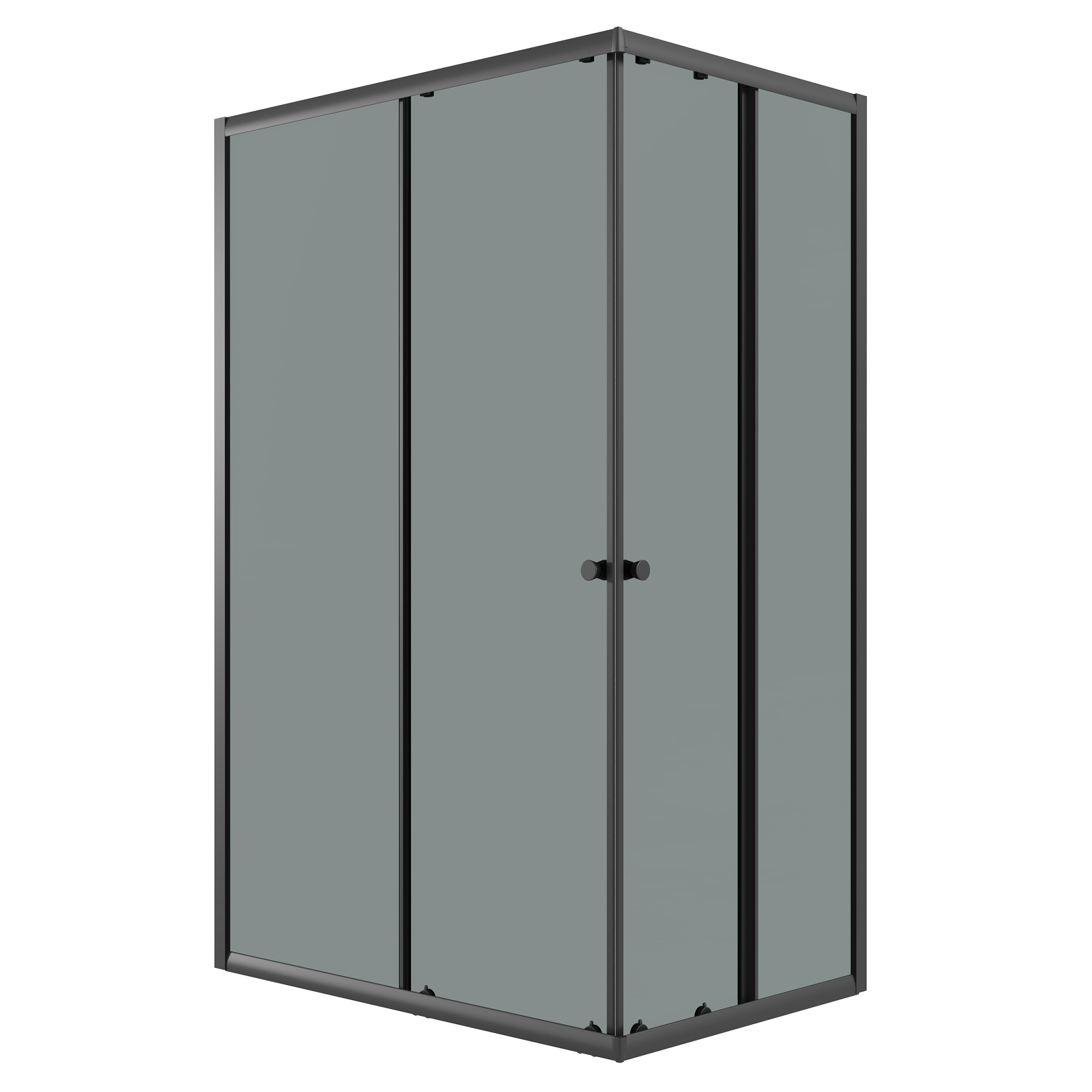 Детальная картинка товара «душевой уголок niagara eco ng-1012-14qt (120x80x190) прямоугольник, раздвиж, профиль черный, стекло тонированное (4мм)»