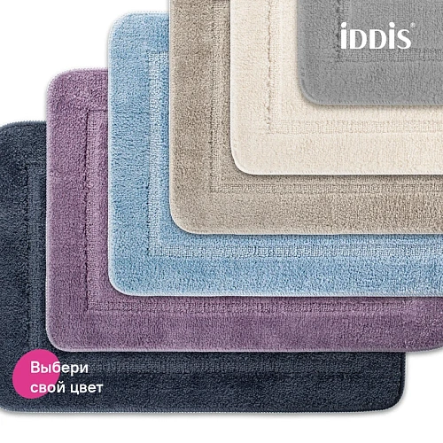 Коврик IDDIS (PSQL06Mi12) 90х60, микрофибра, серый Коврик IDDIS (PSQL06Mi12) 90х60, микрофибра, серый