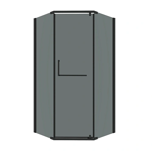 Душевой уголок GROSSMAN Pragma 302.K33.03.1010.21.10 (100x100x195) трапеция,распашн,черн.матов,стекло тониров Душевой уголок GROSSMAN Pragma 302.K33.03.1010.21.10 (100x100x195) трапеция,распашн,черн.матов,стекло тониров