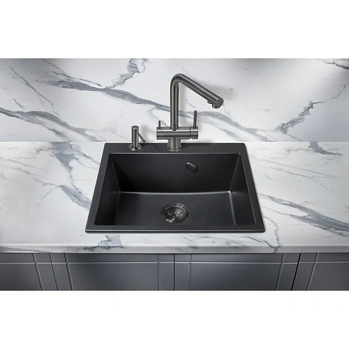 Смеситель для кухни Milacio Ultra 558 (MCU.558.GM) сталь воронёная Смеситель для кухни Milacio Ultra 558 (MCU.558.GM) сталь воронёная