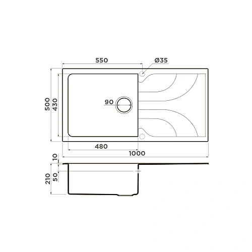 Кухонная мойка Omoikiri Yasugata-100-WH Tetogranit/белый 4993847 Кухонная мойка Omoikiri Yasugata-100-WH Tetogranit/белый 4993847