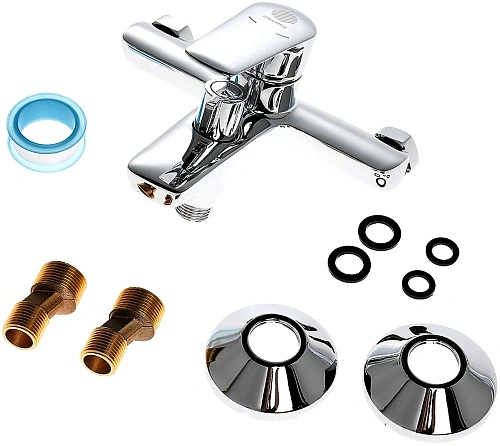 Смеситель для ванны STWORKI Хельсингборг XE-02cr однорычажный, настенный, латунь, с функцией экономи 551345 Смеситель для ванны STWORKI Хельсингборг XE-02cr однорычажный, настенный, латунь, с функцией экономи 551345