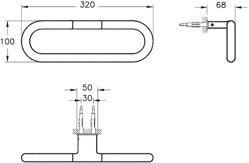 Полотенцедержатель Vitra Nest Trendy A44617, хром Полотенцедержатель Vitra Nest Trendy A44617, хром