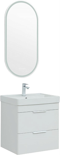 Тумба под раковину Aquanet Ирис new 60 белый глянец (2 ящика) 00310144 Тумба под раковину Aquanet Ирис new 60 белый глянец (2 ящика) 00310144