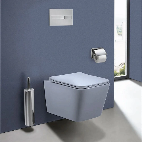 Унитаз подвесной Vincea Q-Line VT1-12MO безободковый, цвет океан мат., ультратонкое soft close сиден Унитаз подвесной Vincea Q-Line VT1-12MO безободковый, цвет океан мат., ультратонкое soft close сиден