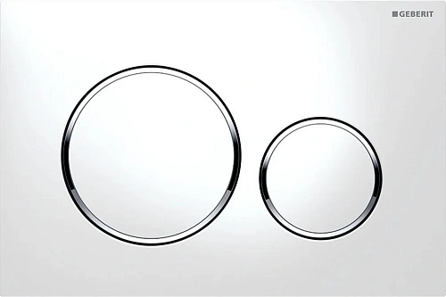 Клавиша смыва Geberit 115.882.KJ.1 Sigma20 пластик, белый/хром глянец Клавиша смыва Geberit 115.882.KJ.1 Sigma20 пластик, белый/хром глянец