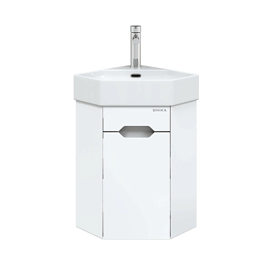 Тумба под раковину Onika Айленд 35 см 103502 подвесная, белая, угловая (для Line) Тумба под раковину Onika Айленд 35 см 103502 подвесная, белая, угловая (для Line)