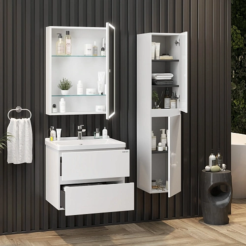 Тумба под раковину Onika Эвада 60 см 106156 подвесная, белая (для Миранда 60) Тумба под раковину Onika Эвада 60 см 106156 подвесная, белая (для Миранда 60)