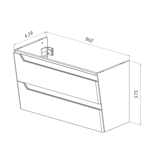 Тумба под раковину Lemark MIANO, 100 см подвесная, белый LM06M100T Тумба под раковину Lemark MIANO, 100 см подвесная, белый LM06M100T