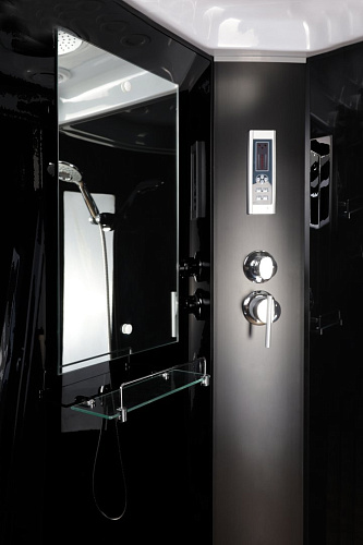 Душевая кабина Niagara Classic NG-6501-14P (900х900х2150) средний поддон (26см) стекло тонированное алюминиевый черный 65011434P Душевая кабина Niagara Classic NG-6501-14P (900х900х2150) средний поддон (26см) стекло тонированное алюминиевый черный 65011434P