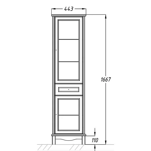 Шкаф-пенал Opadiris Омега правый слоновая кость Z0000006932 Шкаф-пенал Opadiris Омега правый слоновая кость Z0000006932